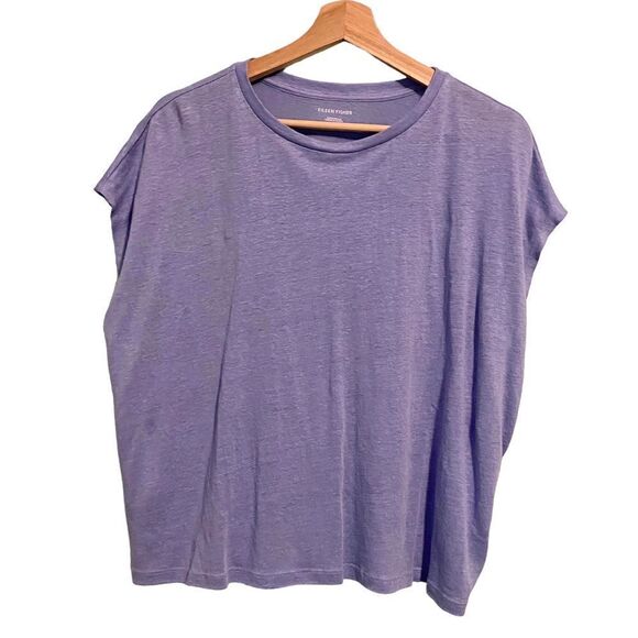 Eileen Fisher Crew Neck Short Sleeve Tee in Size Small - Picture 2 of 7